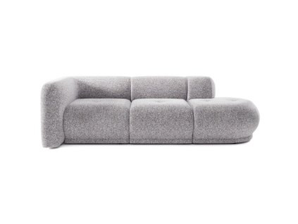 Pohovka do obývačky BLAZE sofa A4 sivá, modul s rovnými sedákmi a oblým zakončením
