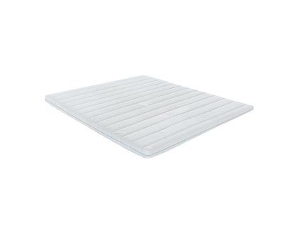 Topper SOFT – biely topper s jemným prešívaním, pohľad zhora v perspektíve na bielom pozadí.