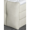 Čalúnená boxspring posteľ - detail rohu - mäkké čalúnenie a tvarovanie