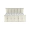 Čalúnená boxspring posteľ ZENOVA - krémová - vysoké mäkké čelo - produktová fotografia