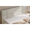 Boxspring posteľ SNUGGLE, detail béžového čela a prešívaného matraca.