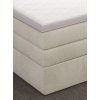 Čalúnená boxspring posteľ - detail rohu a vrstvenia - béžové čalúnenie