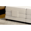 Boxspring posteľ - detail bočného rámu - béžové čalúnenie a švy