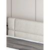 Čalúnená boxspring posteľ - detail čela - prešívanie a čalúnenie