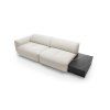 Pohovka sofa LUSSO S2 v perspektíve zhora, segmentové moduly so širokými sedákmi a tmavým bočným blokom na konci