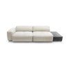 Pohovka sofa LUSSO S2, dvojmodulové sedenie vo svetlom béžovom poťahu s tmavým bočným dielom