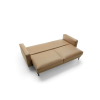 Rozkladacia pohovka LUXERA SOFA detail úložného priestoru po otvorení, prázdny vnútorný box a zložená konštrukcia na bielom pozadí.