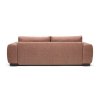Rozkladacia pohovka CHALETTA SOFA v ružovo-hnedom odtieni, zadný pohľad na hladké operadlo a boky na bielom pozadí.