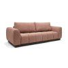 Rozkladacia pohovka CHALETTA SOFA v staroružovom čalúnení, šikmý pohľad spredu na kompaktný tvar s plným operadlom.