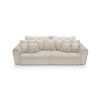 Rozkladacia pohovka SCANDORA XL SOFA čelný produktový záber, svetlé čalúnenie, symetrické vankúšovanie a široká sedacia časť.