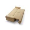 Rozkladacia pohovka VELORA SOFA rozložená do polohy lôžka so svetlou plochou na spanie, pohľad zhora, biele pozadie.