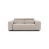 Pohovka RIPLE Sofa 3 v béžovom čalúnení s dvomi veľkými sedacími plochami.