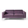 Pohovka LASIA SOFA 3 vo fialovom čalúnení, trojmiestna pohovka s polohovacími opierkami hlavy.