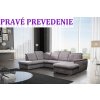 Účková sedacia súprava BERGAMO U v pravom prevedení v interiéri s označením pravé prevedenie, čelný pohľad.