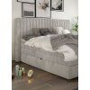 Boxspring posteľ 140x200 MEDINA, v spálni, výrez šikmého pohľadu na čelo a bok