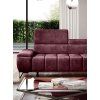 Pohovka TEODOR Sofa 3 – zvislý záber spredu na stred sedenia a tvarované polohovacie opierky hlavy.