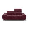 Pohovka TEODOR Sofa 3 v bordovej farbe na bielom pozadí, čelný pohľad na trojsed s vysokými opierkami.