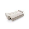 Rozkladacia pohovka FABIO SOFA rozložená do polohy lôžka so svetlou plochou na spanie, pohľad v uhle zhora.