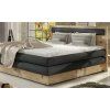 Boxspring posteľ 160x200 LISA, masívne drevo, celkový pohľad zošikma, v spálni