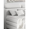 Boxspring posteľ 140x200 PATRICIA, výrez čela s vankúšmi a matracom