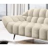 Luxusná pohovka LUPPA Sofa 3 v béžovej farbe, detail sedacej a operadlovej časti s plastickým prešívaním, pohľad zblízka