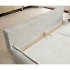 Detail rozloženej spacej plochy pohovky Nardo Sofa v svetlej béžovej farbe, pohľad zhora