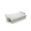 Rozkladacia pohovka EASY SOFA rozložená do polohy lôžka so svetlou plochou na spanie, pohľad v uhle zhora.