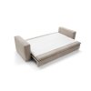 Rozkladacia pohovka ALBER SOFA rozložená na lôžko so svetlou plochou na spanie, ilustračný produktový záber.