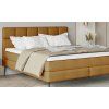 Boxspring posteľ 160x200 LENDO, v spálni, šikmý pohľad na čelo, matrac a čalúnený rám