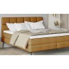 Boxspring posteľ - béžová - pohľad zošikma - v spálni