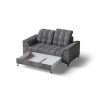 Dvojsed ALICA sofa 2 s otvoreným úložným priestorom a zdvihnutou sedacou časťou, pohľad zpredu.