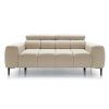 Kožená sedacia súprava COTTA sofa 2 pevná, celočalúnená kožená pohovka s polohovateľnými opierkami hlavy