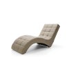 Relaxačné kožené ležadlo, bočný pohľad, ergonomický tvar