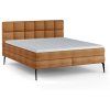 Čalúnená boxspring posteľ - kolekcia Box Spring - hnedá - produktová fotografia
