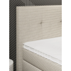 Boxspring posteľ - detail bočnice a matraca - béžové čalúnenie