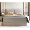 Béžová boxspring posteľ 180x200 do spálne HERMES, pohľad spredu