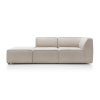 Rovná pohovka HYDRA SOFA V1 v béžovej farbe, čelný pohľad na zostavu s hladkým sedákom a čistými líniami bez dekorácií
