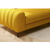 Detail rohovej časti a sedáku sedačky LOUNGE Mini v horčicovo žltej látke, detailný pohľad zblízka