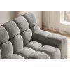 Rozkladacia sedacia súprava ZEN sofa v svetlosivom poťahu, detail chrbtovej opierky a sedacej časti s mäkkými segmentmi zblízka.