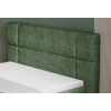 Čalúnená boxspring posteľ - detail čela - zelené panely a prešívanie