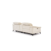 Pohovka PALERMO SOFA 2 verzia 2 v krémovej farbe na bielom pozadí, pohľad zošikma na prednú časť a sedaciu plochu.