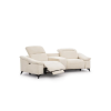 Pohovka PALERMO SOFA 2 verzia 3 v svetlej farbe na bielom pozadí, šikmý pohľad s vysunutou relax podnožkou.