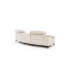 Pohovka PALERMO SOFA 2 verzia 3 v krémovom prevedení na bielom pozadí, bočný pohľad na operadlo a nastaviteľnú časť.