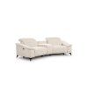 Pohovka PALERMO SOFA 2 verzia 3 v krémovej farbe na bielom pozadí, čelný pohľad na celú šírku s delenými sedákmi.