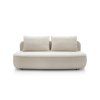 Krémová pohovka ANTOL SOFA s dvoma chrbtovými vankúšmi na bielom pozadí, pohľad spredu.