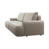 Rozkladacia pohovka CELTA SOFA detail bočnice a zadného rohu v béžovej látke, pohľad zboku na tvar opierok.