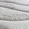 Poťah ORGANIC COTTON matraca HERBAL SPINAL – detail textúry a nápisu Cotton.